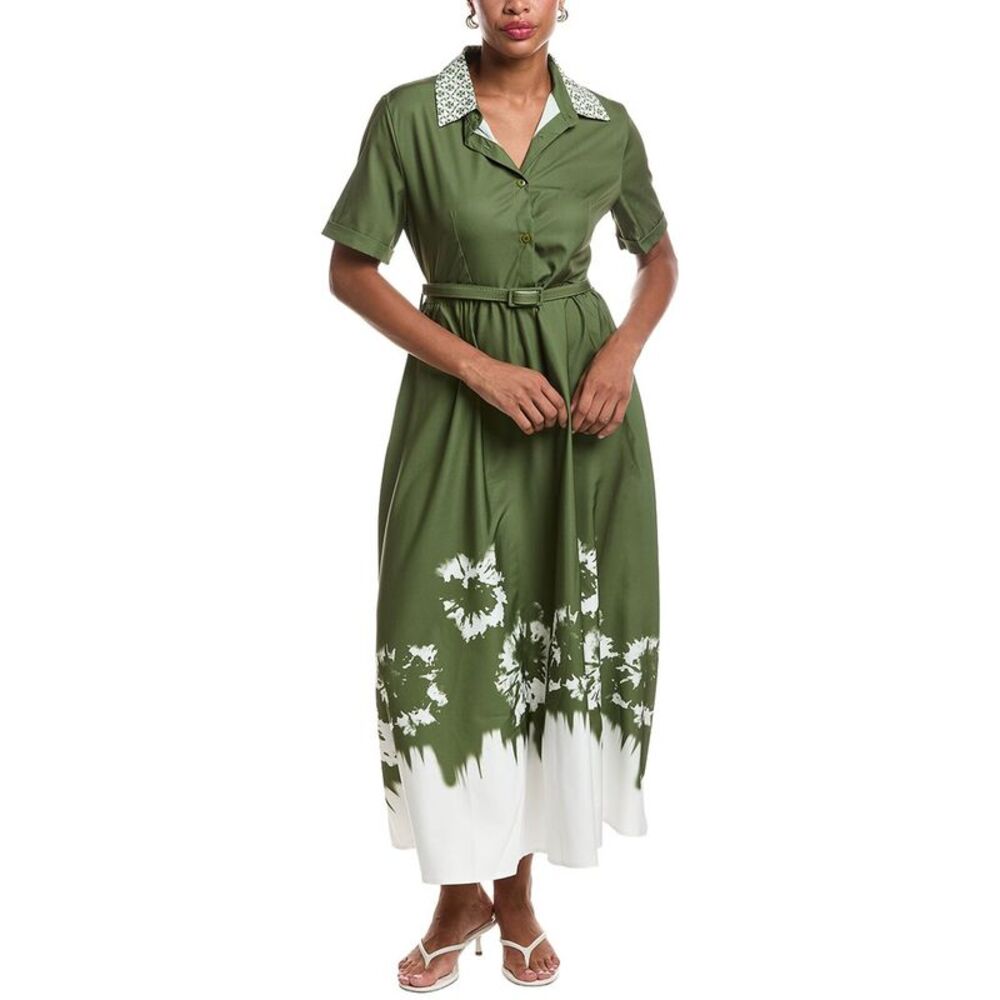 Estellina Womens  Printed Midi Dress, Green
